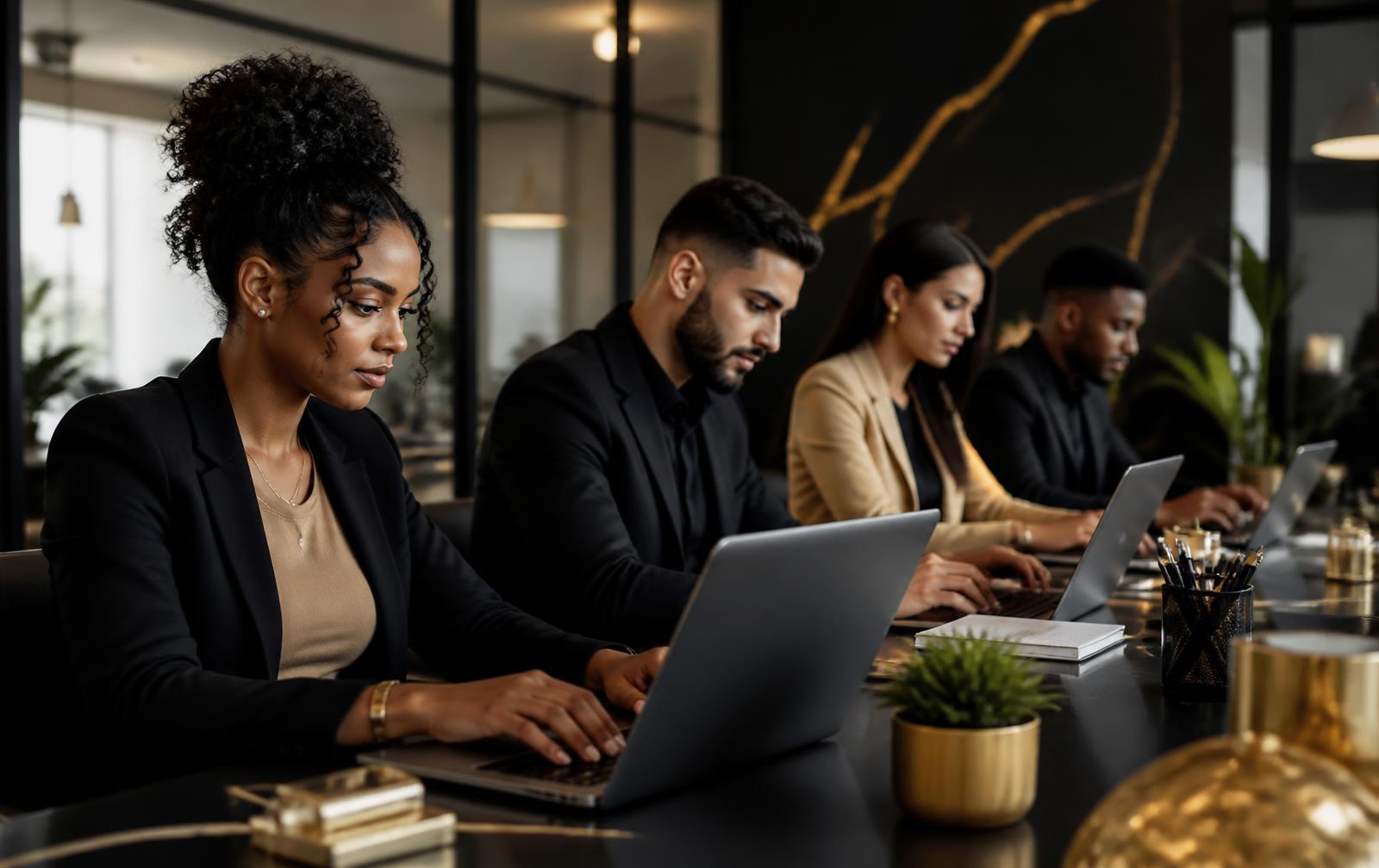 Tax professionals working together